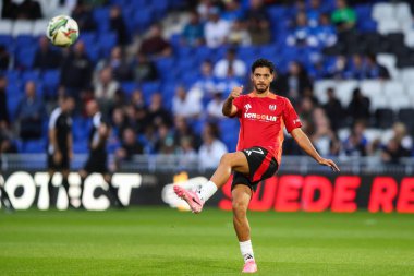 Maç öncesi ısınma öncesinde Fulham 'dan Ral Jimnez Carabao Kupası karşılaşmasında Birmingham City, Birmingham' a karşı St Andrews, Birmingham, Birleşik Krallık, 27 Ağustos 2024