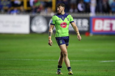 Warrington Wolves takımından Matty Ashton 23. Betfred Süper Lig karşılaşmasında Castleford Tigers, Warrington Wolves 'a karşı The Mend-A-Hose Jungle, Castleford, İngiltere, 23 Ağustos 2024