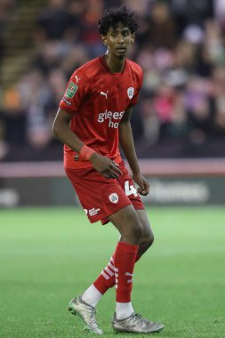 Barnsley Vimal Yoganathan Carabao Kupası maçı sırasında Barnsley, Sheffield United 'a karşı Oakwell, Barnsley, Birleşik Krallık, 27 Ağustos 2024
