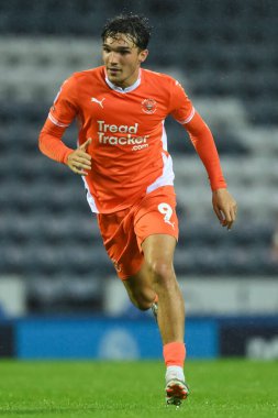 Blackpool 'dan Kyle Joseph Carabao Kupası karşılaşmasında Blackburn Rovers' a karşı Blackburn Park, Blackburn, Birleşik Krallık, 27 Ağustos 2024