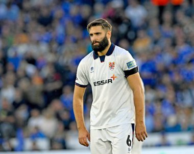 Tranmere Rovers takımından Jordan TUNBULL, 27 Ağustos 2024 tarihinde İngiltere 'nin Leicester şehrindeki King Power Stadyumu' nda oynanan Leicester City ve Tranmere Rover maçında