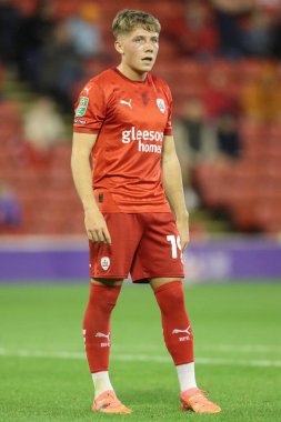 Barnsley 'den Aiden Marsh Carabao Kupası maçı sırasında Barnsley, Sheffield United' a karşı Oakwell, Barnsley, Birleşik Krallık, 27 Ağustos 2024