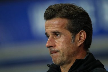 Marco Silva, Carabao Kupası karşılaşmasında Fulham teknik direktörü Birmingham City ile Fulham arasında 27 Ağustos 2024 'te St Andrews, Birmingham, İngiltere' de oynanan karşılaşma sırasında