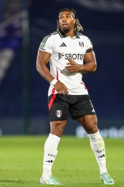 Carabao Kupası maçında Fulham 'lı Adama Traor, Birmingham City' ye karşı St Andrews, Birmingham, Birleşik Krallık, 27 Ağustos 2024