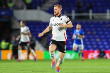 Carabao Kupası karşılaşmasında Fulham 'dan Harrison Reed, Birmingham City' ye karşı St Andrews, Birmingham, Birleşik Krallık, 27 Ağustos 2024