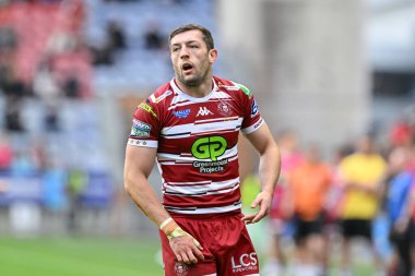 Wigan Warriors 'dan Jake Wardle Betfred Süper Lig 23. Raundda Wigan Warriors' a karşı Hull FC maçı sırasında Wigan Stadyumu, Wigan, Birleşik Krallık, 25 Ağustos 2024