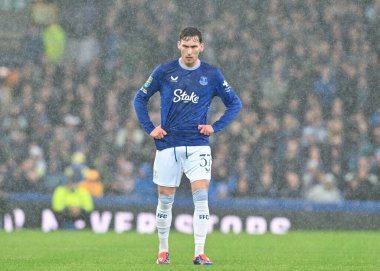 Everton 'dan James Garner Carabao Kupası maçı sırasında Everton, Doncaster Rovers' a karşı Goodison Park, Liverpool, Birleşik Krallık, 27 Ağustos 2024
