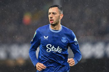 Everton 'dan Dwight McNeil Carabao Kupası maçı sırasında Everton, Doncaster Rovers' a karşı Goodison Park, Liverpool, Birleşik Krallık, 27 Ağustos 2024