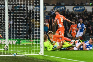 Blackpool 'dan Jake Beesley, Carabao Kupası maçında Blackburn Rovers ile Ewood Park, Blackburn, Birleşik Krallık' ta oynanan maçta 1-1 berabere kaldı.