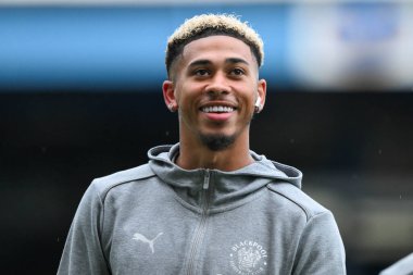 Blackpool 'dan Jordan Lawrence-Gabriel, 27 Ağustos 202' de İngiltere 'nin Blackburn kentinde oynanan Blackburn Rovers - Blackpool Carabao Kupası karşılaşması öncesinde geldi.
