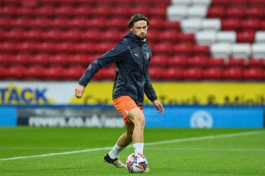 Blackpool 'dan Dan Sassi, Carabao Kupası maçı öncesinde Blackburn Rovers' a karşı Ewood Park, Blackburn, Birleşik Krallık 'ta 27 Ağustos 202' de oynanan maç öncesi ısınma maçında
