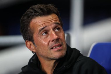 Marco Silva Carabao Kupası karşılaşmasında Fulham teknik direktörü Birmingham City ile Fulham arasında 27 Ağustos 202 'de St Andrews, Birmingham, İngiltere' de oynanan karşılaşma sırasında