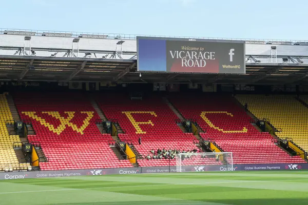 stock image A detailed view of Vicarage Road Stadium prior to the Carabao Cup match Watford vs Plymouth Argyle at Vicarage Road, Watford, United Kingdom, 27th August 2024