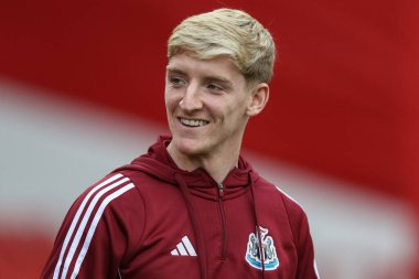 Newcastle United takımından Anthony Gordon, 28 Ağustos 2024 'te Nottingham Forest' a karşı Newcastle United 'ın oynadığı City Ground, Nottingham, İngiltere' deki Carabao Kupası karşılaşmasında geldi.