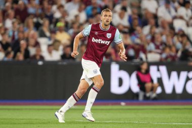 West Ham United 'dan Tom Souek, 28 Ağustos 2024' te Londra 'daki Londra Stadyumu' nda oynanan West Ham United-Bournemouth maçında