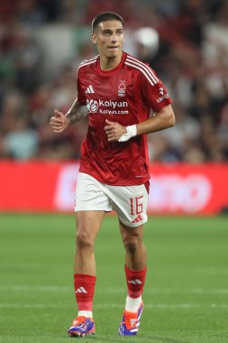 Nottingham Ormanı 'ndan Nicols Domnguez Carabao Kupası maçı sırasında Nottingham Forest, Newcastle United' a karşı City Ground, Nottingham, Birleşik Krallık 'ta 28 Ağustos 2024