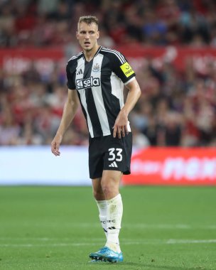 Newcastle United 'dan Dan Burn Carabao Kupası maçı sırasında Nottingham Forest, Newcastle United' a karşı City Ground, Nottingham, İngiltere, 28 Ağustos 2024