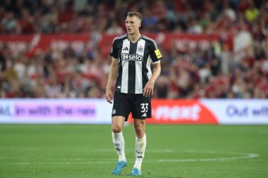 Newcastle United 'dan Dan Burn Carabao Kupası maçı sırasında Nottingham Forest, Newcastle United' a karşı City Ground, Nottingham, İngiltere, 28 Ağustos 2024