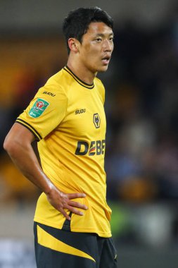 Wolverhampton Wanderers 'dan Hwang Hee-Chan Carabao Kupası maçında Wolverhampton Wanderers, Burnley' e karşı Molineux, Wolverhampton, Birleşik Krallık, 28 Ağustos 2024