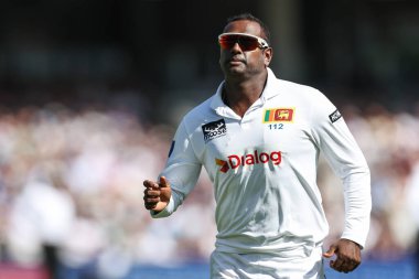 Sri Lanka 'dan Angelo Mathews, İngiltere Erkekler vs Sri Lanka 2. Rothesay Deneme Maçı 1.