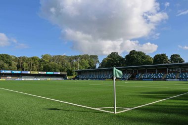 UEFA Konferans Ligi karşılaşması öncesinde Park Hall Stadyumu 'nun genel görüntüsü The New Saints vs FK Panevys, Park Hall Stadyumu, Oswestry, Birleşik Krallık, 29 Ağustos 2024