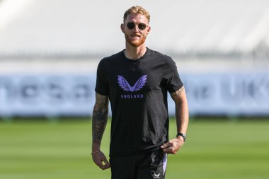 İngiltere 'den Ben Stokes, İngiltere' ye karşı Sri Lanka 2. Rothesay Deneme Maçı 'nın önünde Lords, Londra, İngiltere' de 2.