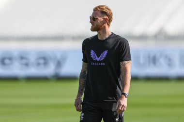 İngiltere 'den Ben Stokes, İngiltere' ye karşı Sri Lanka 2. Rothesay Deneme Maçı 'nın önünde Lords, Londra, İngiltere' de 2.