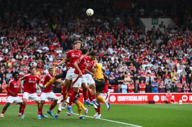 Nottingham Ormanı 'ndan Ryan Yates, Nottingham Forest ile Wolverhampton Wanderers arasındaki 31 Ağustos 2024' te oynanan Premier League karşılaşmasında açık ara önde.