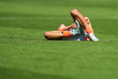 Blackpool 'dan Kyle Joseph, 31 Ağustos 2024' te Bloomfield Road, Blackpool 'da Blackpool-Wycombe Wanderers maçında sakatlandı.