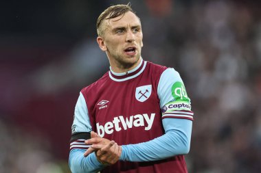 West Ham United 'dan Jarrod Bowen Premier League maçı sırasında Manchester City' ye karşı Londra Stadyumu, Londra, 31 Ağustos 2024