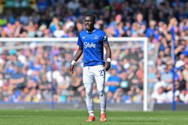 Everton 'dan İdrissa Gueye Premier Lig maçı sırasında Everton - Bournemouth Goodison Park, Liverpool, Birleşik Krallık' ta 31 Ağustos 2024