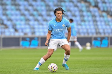 Manchester City 'den Jahmai Simpson-Pusey Premier League 2 U23 maçında Manchester City Everton' a karşı Joie Stadyumu 'nda 1 Eylül 2024