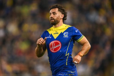 Warrington Wolves 'tan Toby King 24. Betfred Süper Lig karşılaşmasında Leigh Leopards, Warrington Wolves' a karşı Leigh Spor Köyü, Leigh, İngiltere, 30 Ağustos 2024