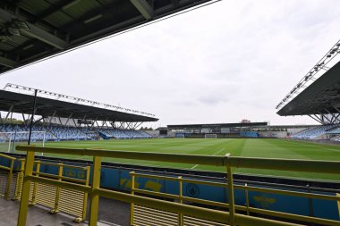 Premier League 2 U23 karşılaşması öncesinde Joie Stadyumu 'nun genel görünümü Manchester City Everton' a karşı 1 Eylül 2024 Joie Stadyumu 'nda