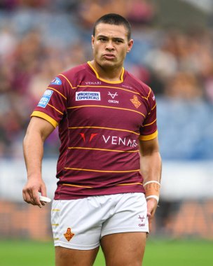 Huddersfield Giants takımının Tui Lolohea 'sı Betfred Süper Lig 24 karşılaşmasında Huddersfield Giants ile St Helens arasında John Smith Stadyumu, Huddersfield, İngiltere, 1 Eylül 2024