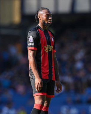 Bournemouth takımından Antoine Semenyo Premier Lig maçında Everton 'a karşı Bournemouth Goodison Park, Liverpool, Birleşik Krallık' ta 31 Ağustos 2024