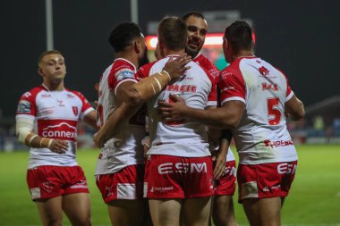 Hull KR 'dan Tom Opaci, 30 Ağustos 2024' te İngiltere 'nin Hull kenti Kingston' da oynanan Sewell Group Craven Park 'ta oynanan 24.