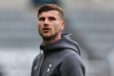 Tottenham Hotspur 'dan Timo Werner, 1 Eylül 2024' te İngiltere 'nin Newcastle kentindeki St. James' s Park 'ta oynanan Premier League maçı Newcastle United ile Tottenham Hotspur karşılaşması öncesinde geldi.