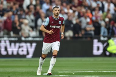 Premier Lig maçında West Ham United, Manchester City 'ye karşı Londra Stadyumu' nda 31 Ağustos 2024 'te oynanan Premier League karşılaşmasında West Ham United' dan Guido Rodrguez