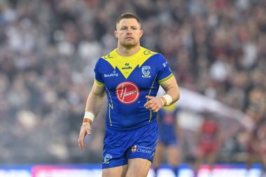 Warrington Wolves takımından Luke Yates 24. Betfred Süper Lig karşılaşmasında Leigh Leopards 'a karşı Warrington Wolves Leigh Spor Köyü, Leigh, Birleşik Krallık' ta 30 Ağustos 2024