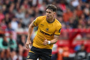 Wolverhampton Wanderers takımından Jrgen Strand Larsen Premier League maçında Nottingham Forest, Wolverhampton Wanderers 'a karşı 31 Ağustos 2024' te City Ground, Nottingham, İngiltere 'de maç yapıyor.