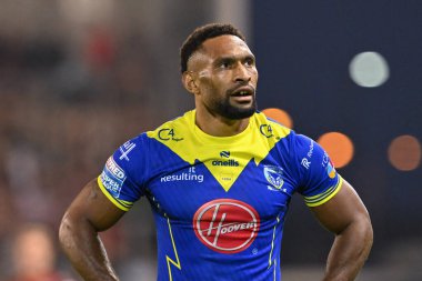 Warrington Wolves 'dan Rodrick Tai Betfred Süper Lig 24. Raundda Leigh Leopards' a karşı Warrington Wolves maçında Leigh Spor Köyü, Leigh, İngiltere, 30 Ağustos 2024