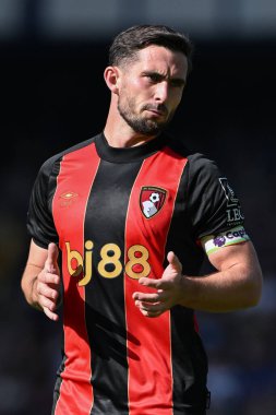 Premier Lig karşılaşmasında Bournemouth 'dan Lewis Cook Everton' a karşı Bournemouth Goodison Park, Liverpool, İngiltere, 31 Ağustos 2024