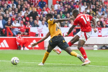 Nottingham Ormanı 'ndan Callum Hudson-Odoi, İngiltere' nin Nottingham şehrinde oynanan Premier League maçında Nottingham Forest, Wolverhampton Wanderers 'a karşı 31 Ağustos 2024' te gol attı.