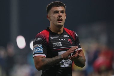 Salford Red Devils 'den Oli Partington, 30 Ağustos 2024' te İngiltere 'nin Hull kentinde oynanan Sewell Group Craven Park' ta oynanan 24.