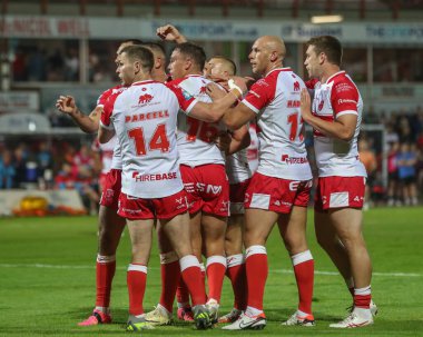 Hull KR 'dan Jai Whitbread, 30 Ağustos 2024' te İngiltere 'nin Hull kenti Kingston' da oynanan Sewell Group Craven Park 'ta oynanan 24.