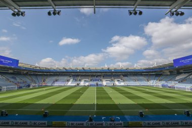 King Power Stadyumu 'nun Premier League maçı sırasında King Power Stadyumu' nda Leicester City, Aston Villa 'ya karşı 31 Ağustos 2024' te genel bir görüntüsü.