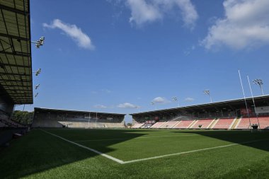 Leigh Spor Köyü 'nün 24. Betfred Süper Lig karşılaşması öncesinde Leigh Leopards - Warrington Wolves maçı Leigh Spor Köyü, Leigh, İngiltere, 30 Ağustos 2024