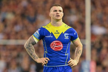Warrington Wolves takımından John Bateman 24. Betfred Süper Lig karşılaşmasında Leigh Leopards, Warrington Wolves 'a karşı Leigh Spor Köyü, Leigh, İngiltere, 30 Ağustos 2024