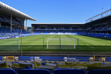 Goodison Park 'ın, İngiltere' nin Liverpool şehrindeki Goodison Park 'ta oynanan Everton - Bournemouth Premier League maçı öncesinde genel bir görüntüsü.